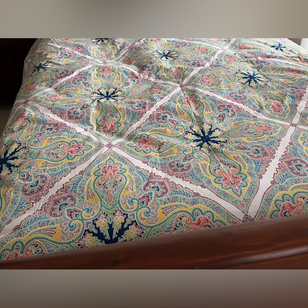 Pottery Barn Queen size duvet and 2 shams